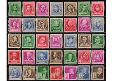 USA 1940 Personaggi celebri 35v MNH**