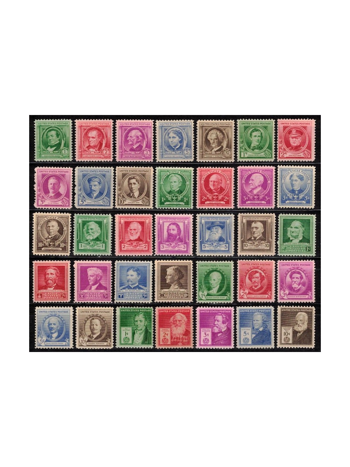 USA 1940 Famous People 35v MNH**