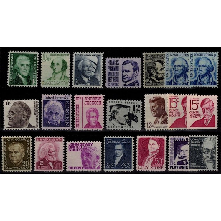 USA 1966-78 Great American Characters 21v MNH**