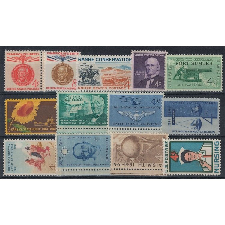 USA 1961 Annata completa 13v MNH**