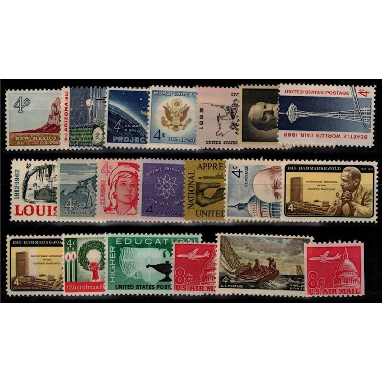 USA 1962 Complete vintage 20v MNH**