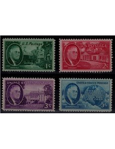 USA 1945 President Roosevelt 4v MNH**