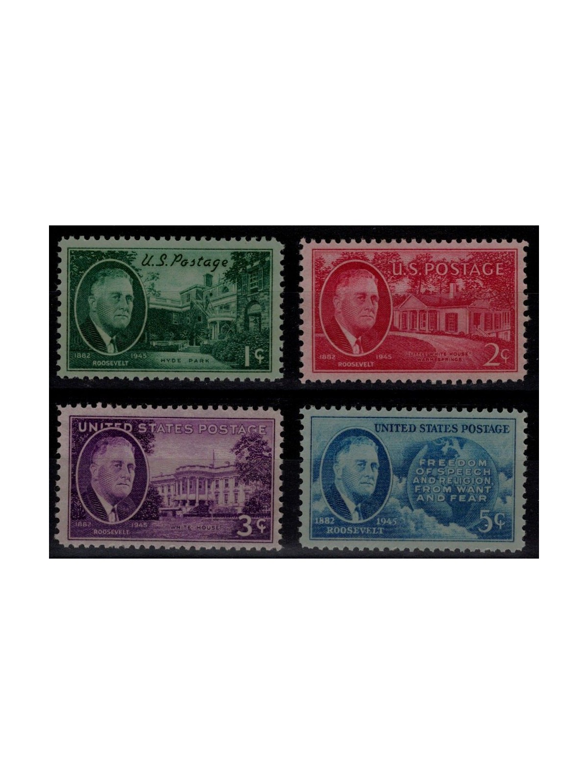 USA 1945 Presidente Roosevelt 4v MNH**