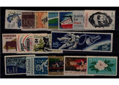 USA 1967 Complete vintage 17v MNH**
