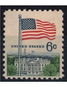 USA 1968 Bandiera e Casa Bianca MNH**