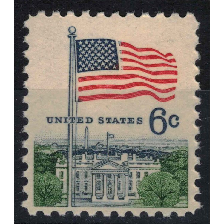 USA 1968 Bandiera e Casa Bianca MNH**