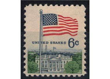 USA 1968 Bandiera e Casa Bianca MNH**