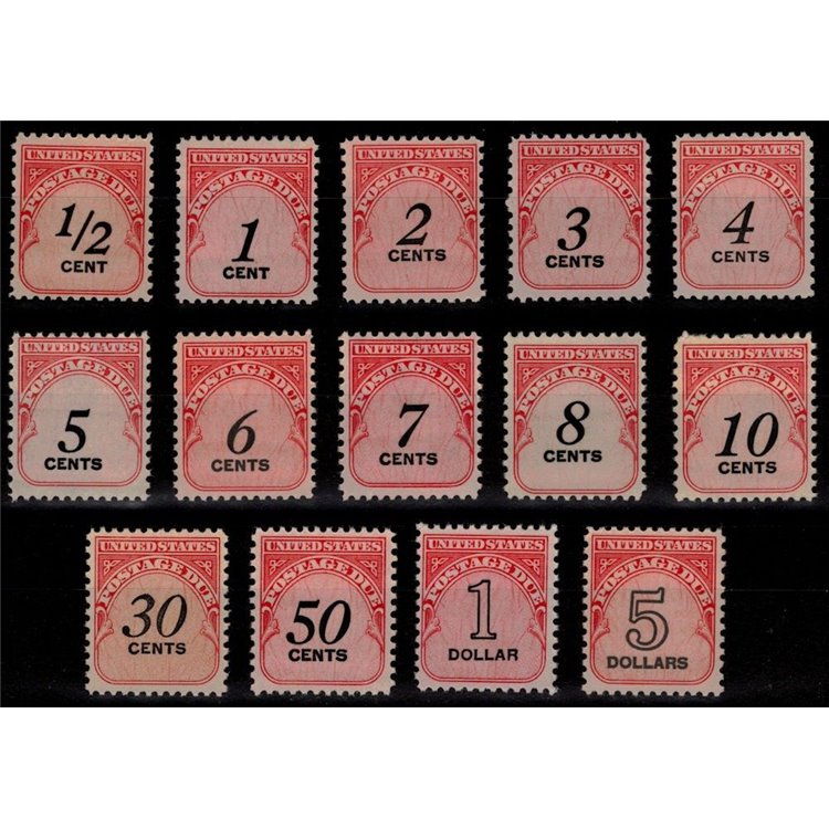 USA 1959 Postage Due 14v MNH**