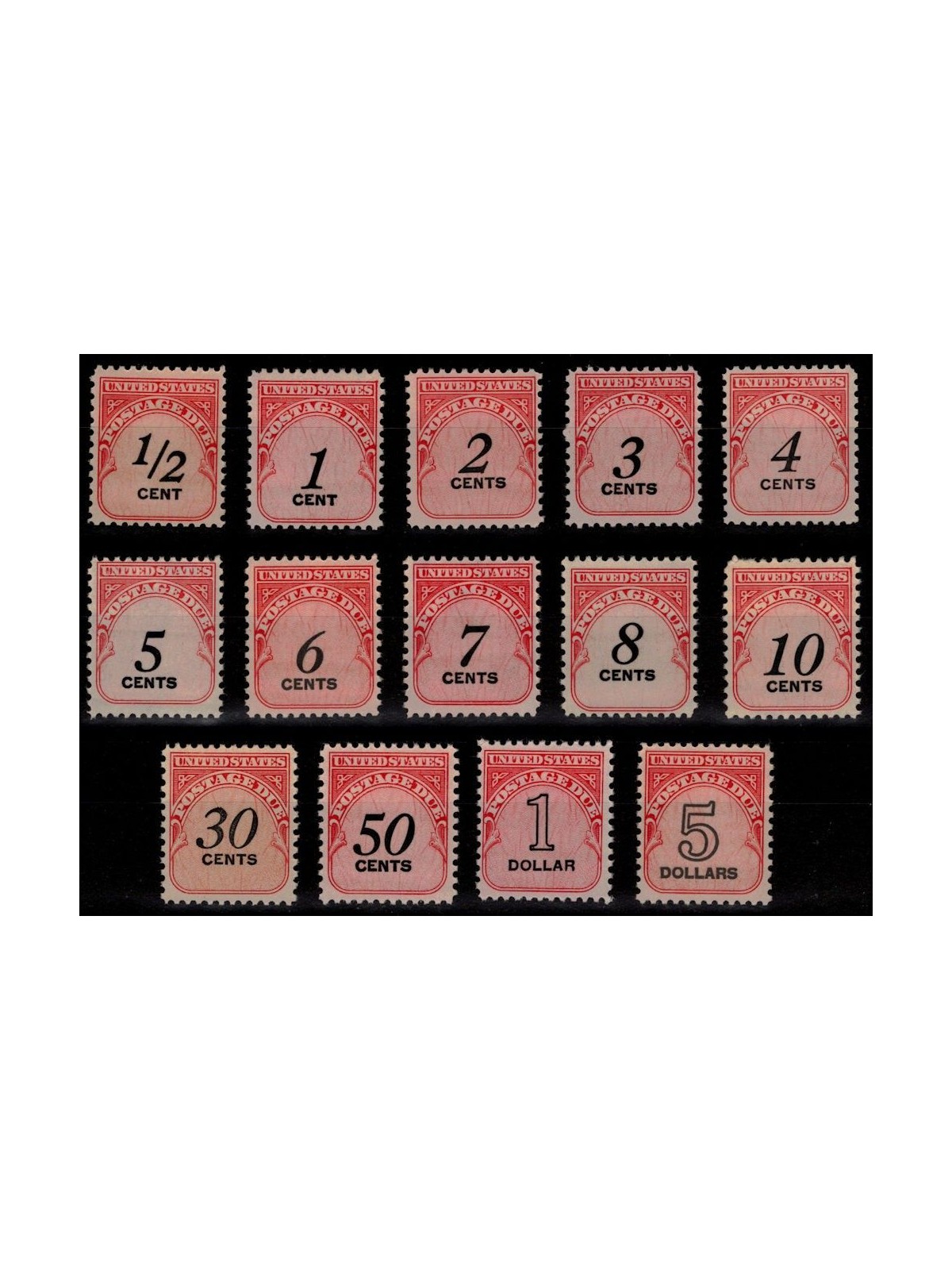 USA 1959 Postage Due 14v MNH**
