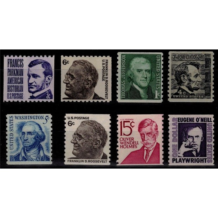 USA 1966-78 Great American Characters (from reel) 8v MNH**