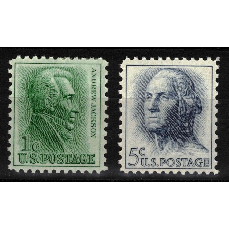 USA 1962-66 Andrew Jackson and George Washington 2v MNH**