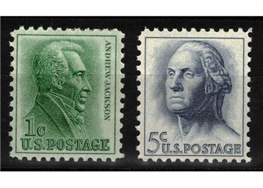 USA 1962-66 Andrew Jackson and George Washington 2v MNH**