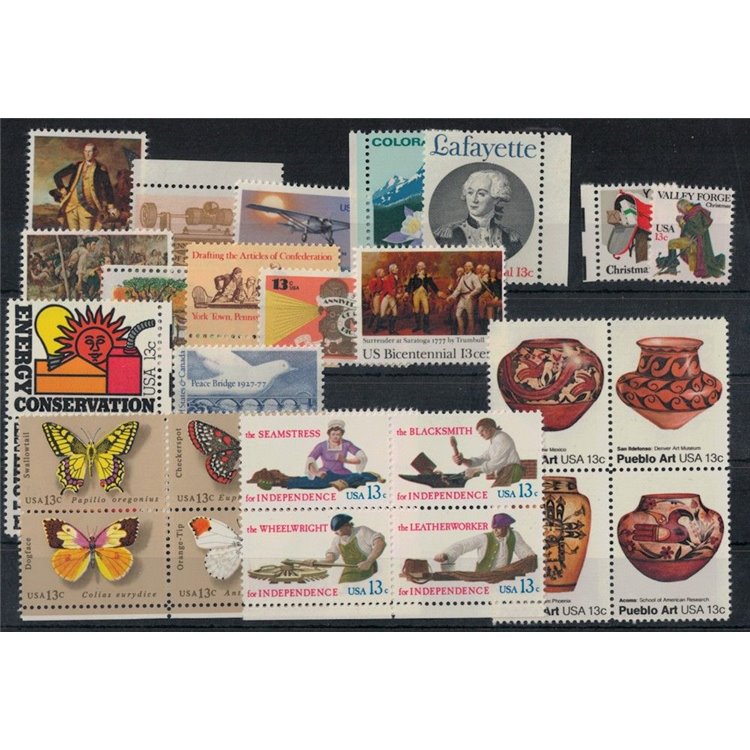 USA 1977 Annata completa 27v MNH**