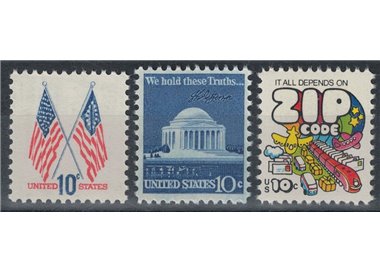 USA 1973-74 Soggetti vari 3v MNH**