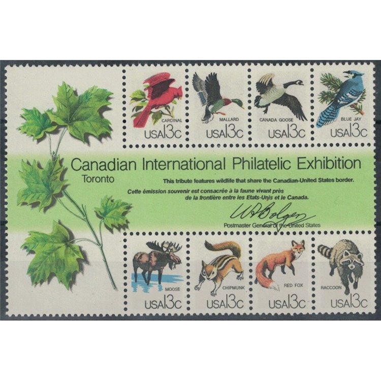 USA 1978 Esposizione filatelica Capex 8v MNH**