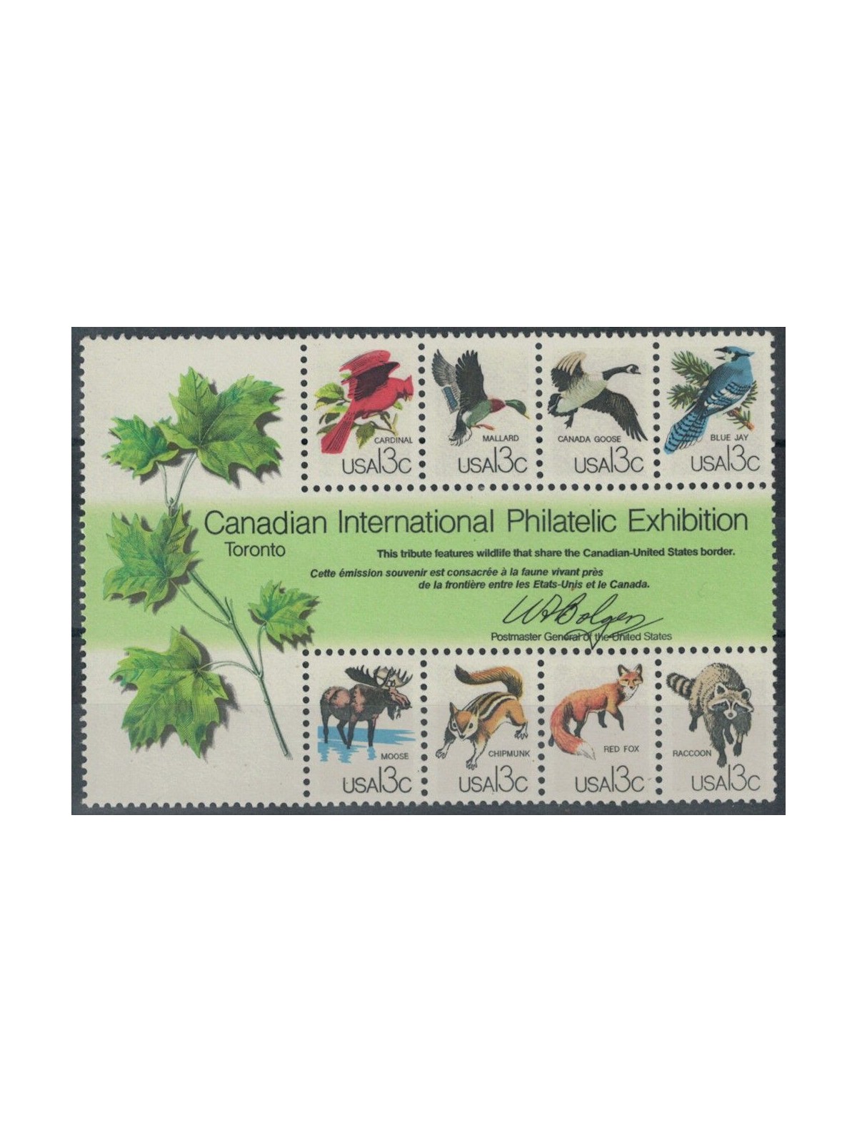 USA 1978 Esposizione filatelica Capex 8v MNH**
