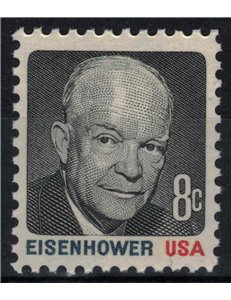 USA 1971 Eisenhower (8c grigio azzurro e rosso) MNH**