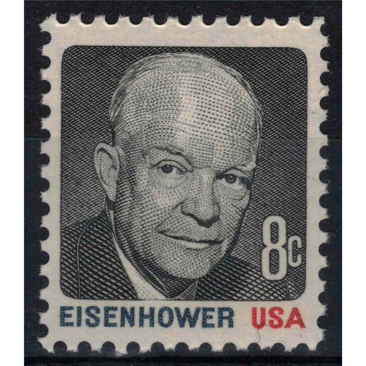 USA 1971 Eisenhower (8c grigio azzurro e rosso) MNH**