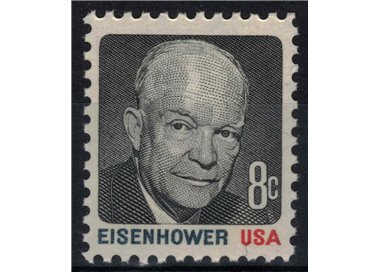 USA 1971 Eisenhower (8c grigio azzurro e rosso) MNH**