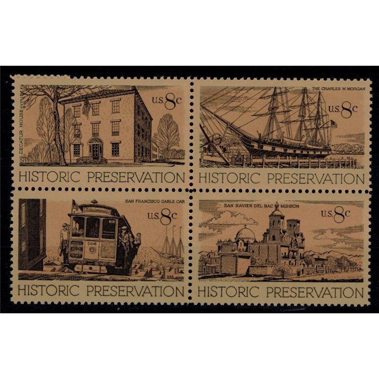USA 1971 Historic Preservation 4v MNH**