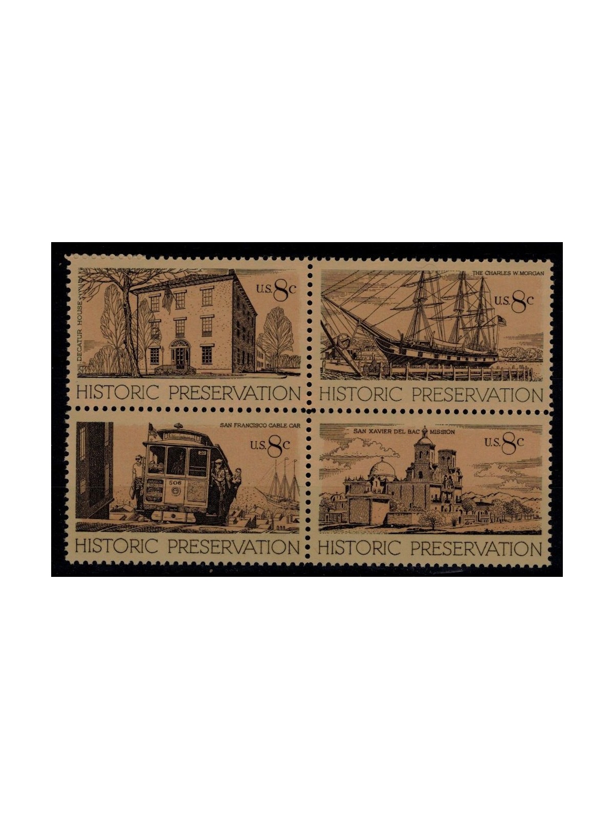 USA 1971 Historic Preservation 4v MNH**