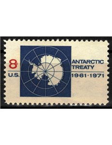 USA 1971 Trattato sul territorio antartico MNH**