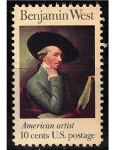 USA 1975 Benjamin West MNH**