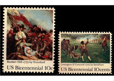 USA 1975 American Revolution (Battles) 2v MNH**
