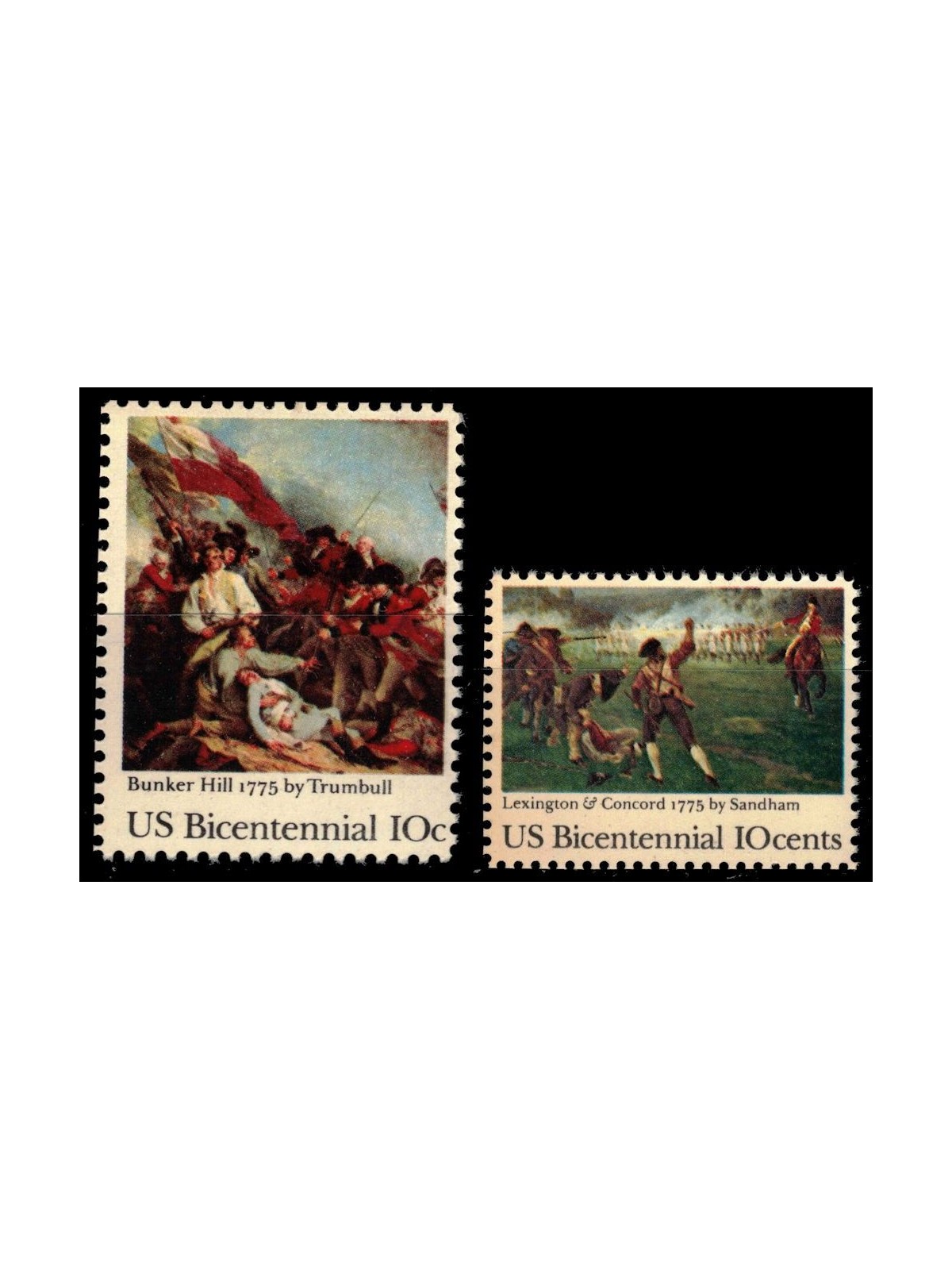 USA 1975 American Revolution (Battles) 2v MNH**