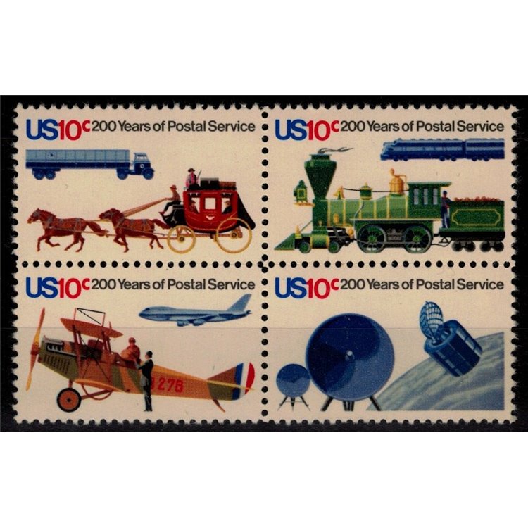 USA 1975 Postal Service 4v MNH**