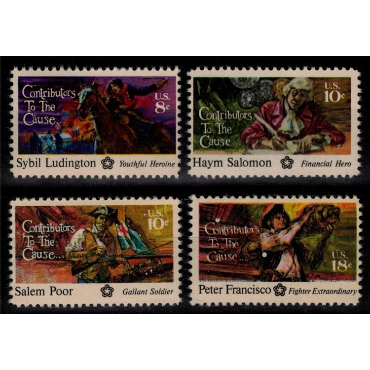 USA 1975 American Revolution (Heroes) 4v MNH**