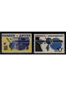 USA 1975 Space Probe Pioneer 10 2v MNH**