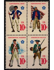 USA 1975 American Revolution (Vintage Uniforms) 4v MNH**