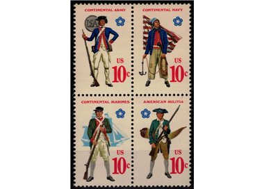 USA 1975 American Revolution (Vintage Uniforms) 4v MNH**