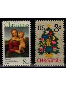 USA 1973 Natale 2v MNH**