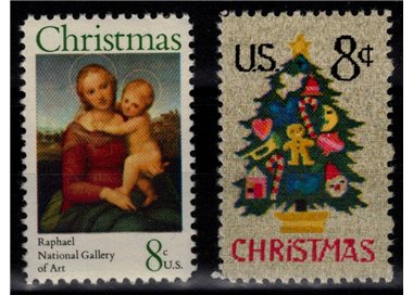 USA 1973 Christmas 2v MNH**