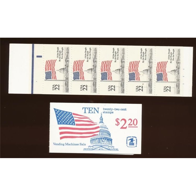 USA 1985 Flag and Dome booklet of 10v MNH**