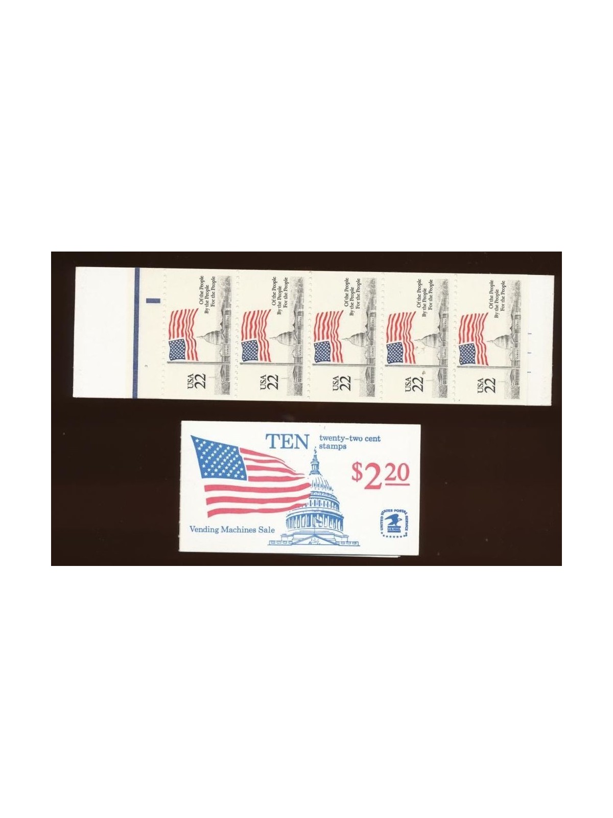 USA 1985 Flag and Dome booklet of 10v MNH**