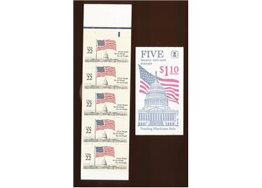 USA 1985 Flag and Dome booklet of 5v MNH**