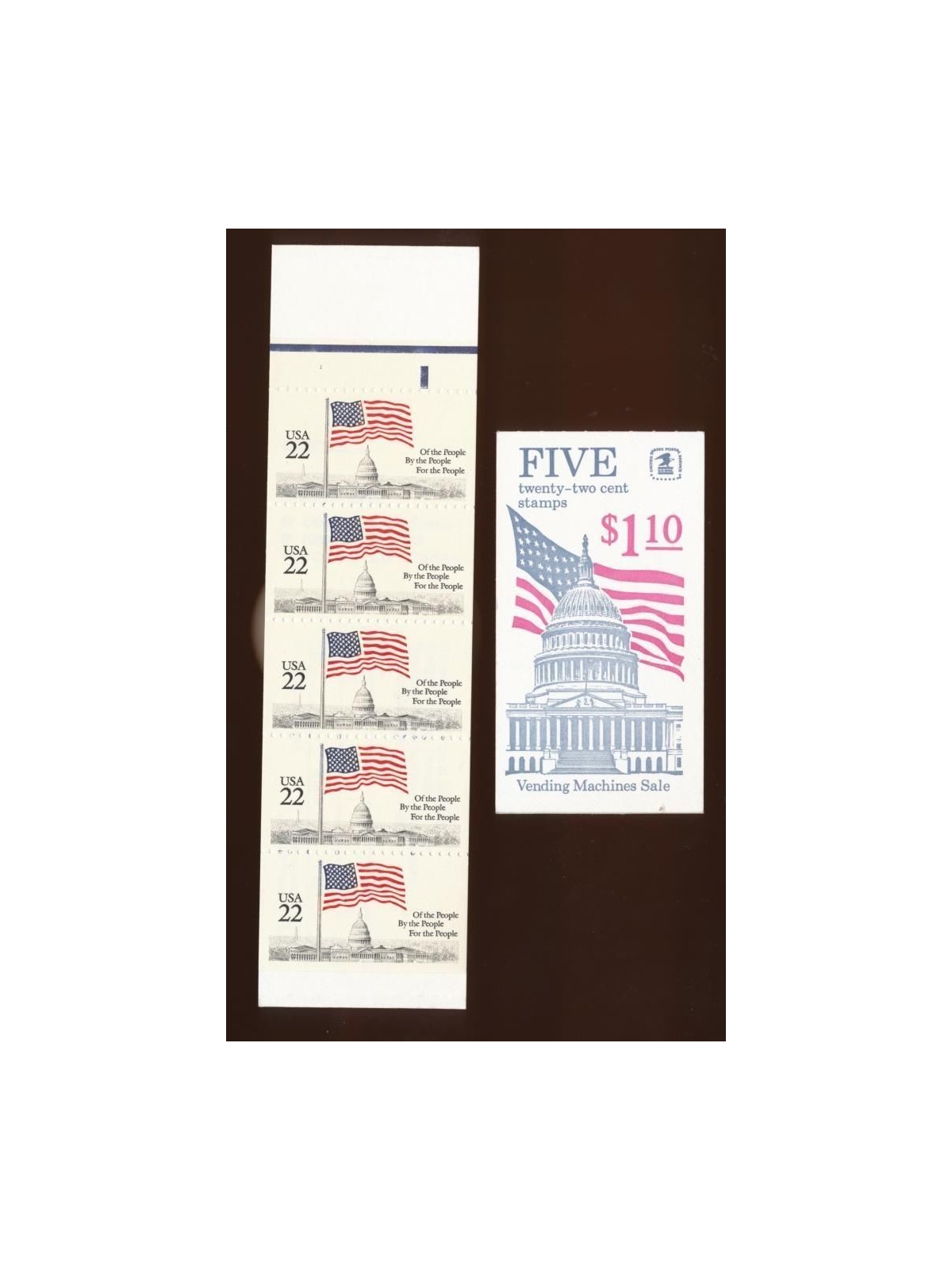 USA 1985 Flag and Dome booklet of 5v MNH**