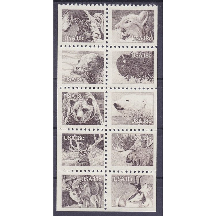 USA 1981 Serie ordinaria, fauna selvatica 10v MNH**