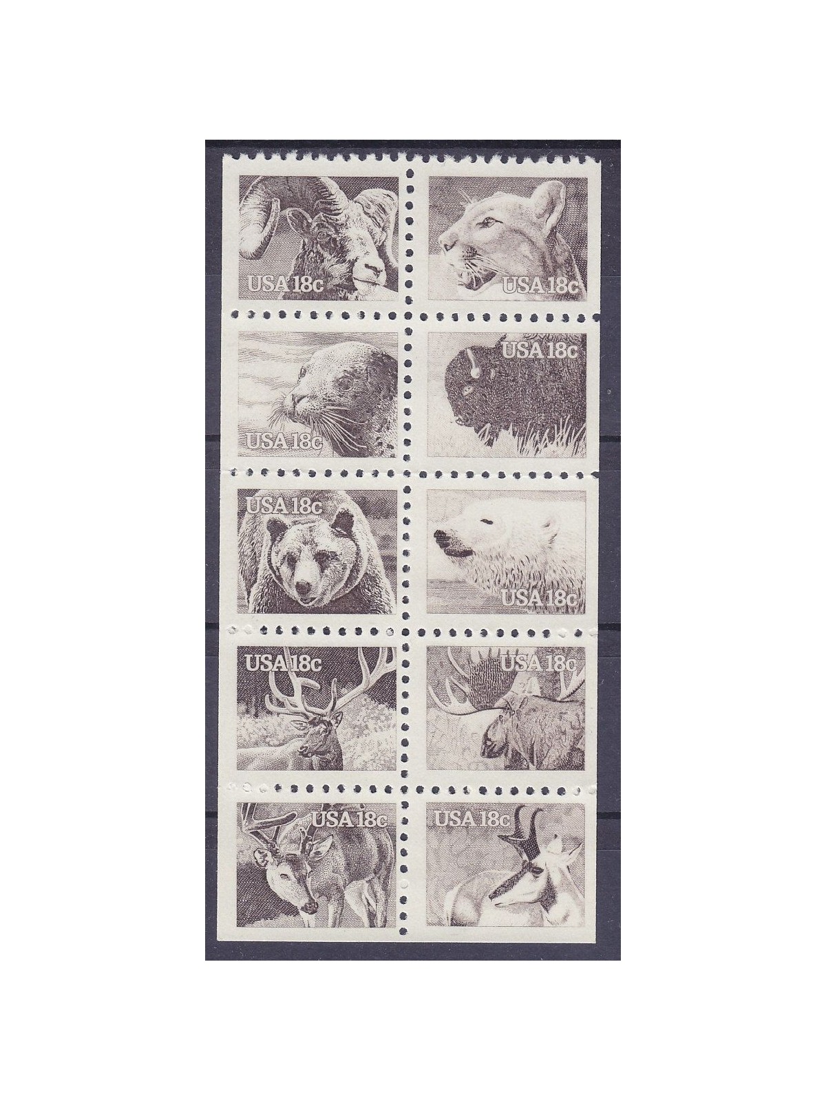 USA 1981 Serie ordinaria, fauna selvatica 10v MNH**