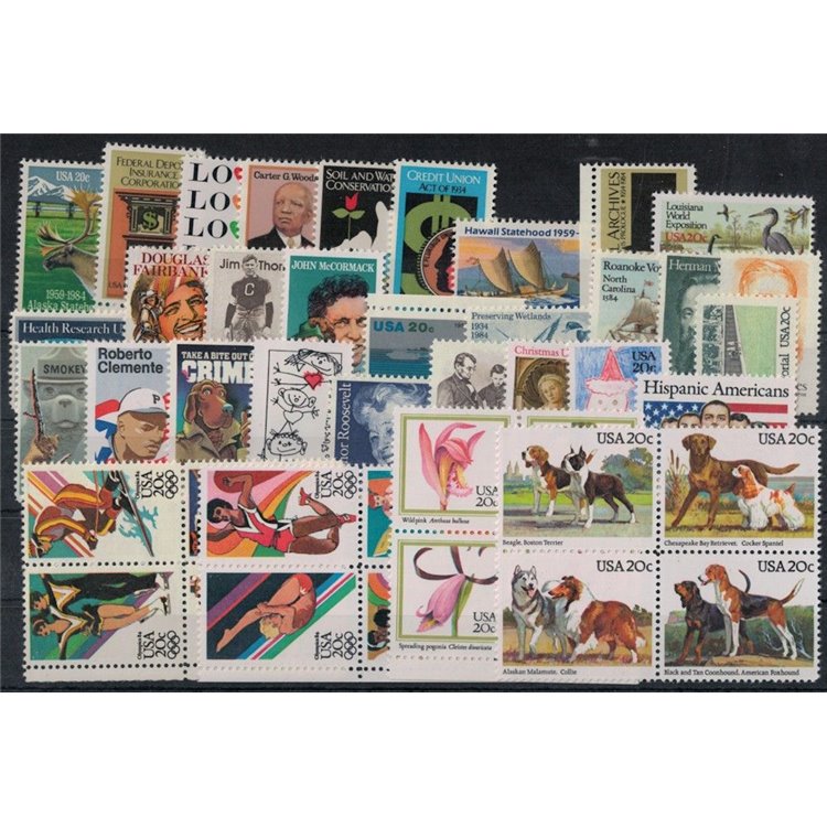 USA 1984 Complete vintage 44v MNH**