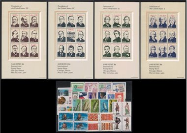 USA 1986 Annata completa 31v + 4 BF MNH**