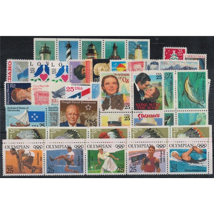 USA 1990 Complete vintage 45v MNH**