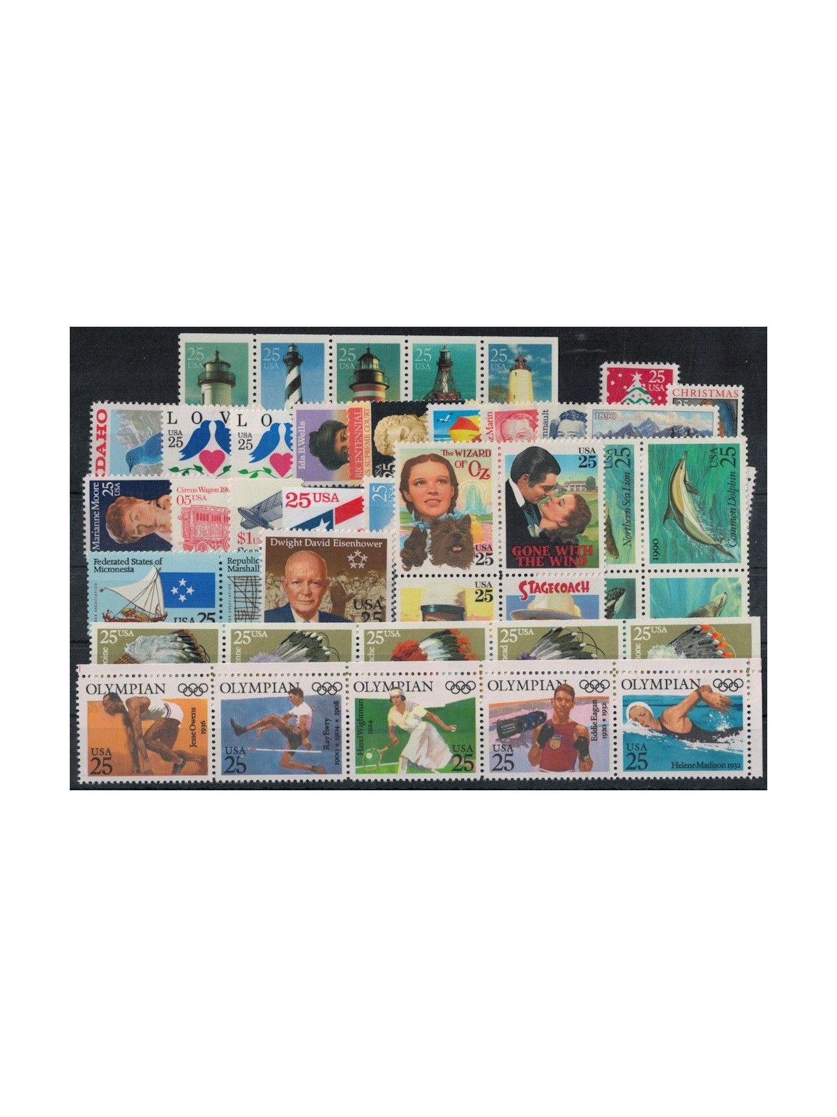 USA 1990 Annata completa 45v MNH**