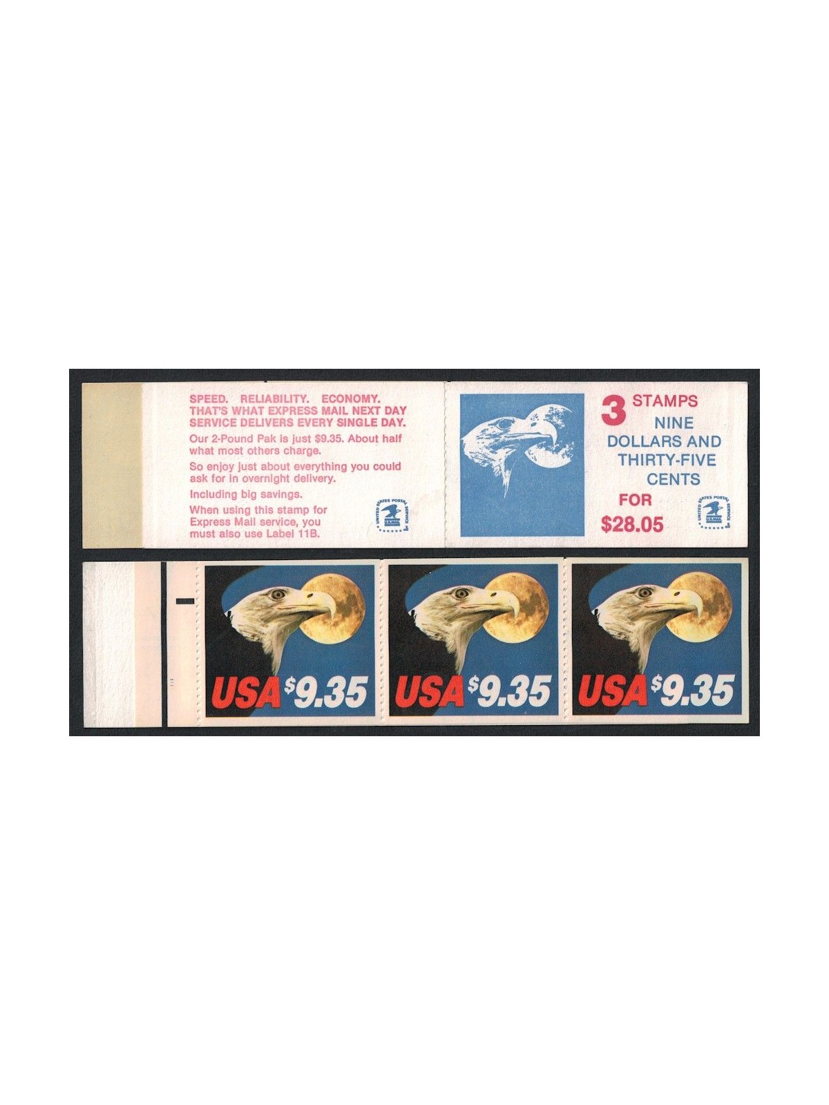 USA 1983 Aquila, ordinary series booklet MNH**