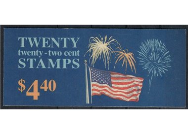 USA 1987 Bandiera e fuochi d'artificio LB MNH**