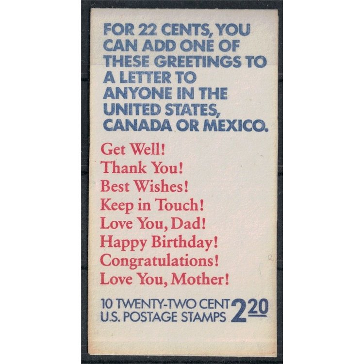 USA 1987 Greetings booklet MNH**