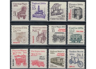 USA 1988 Transportation 12v MNH**